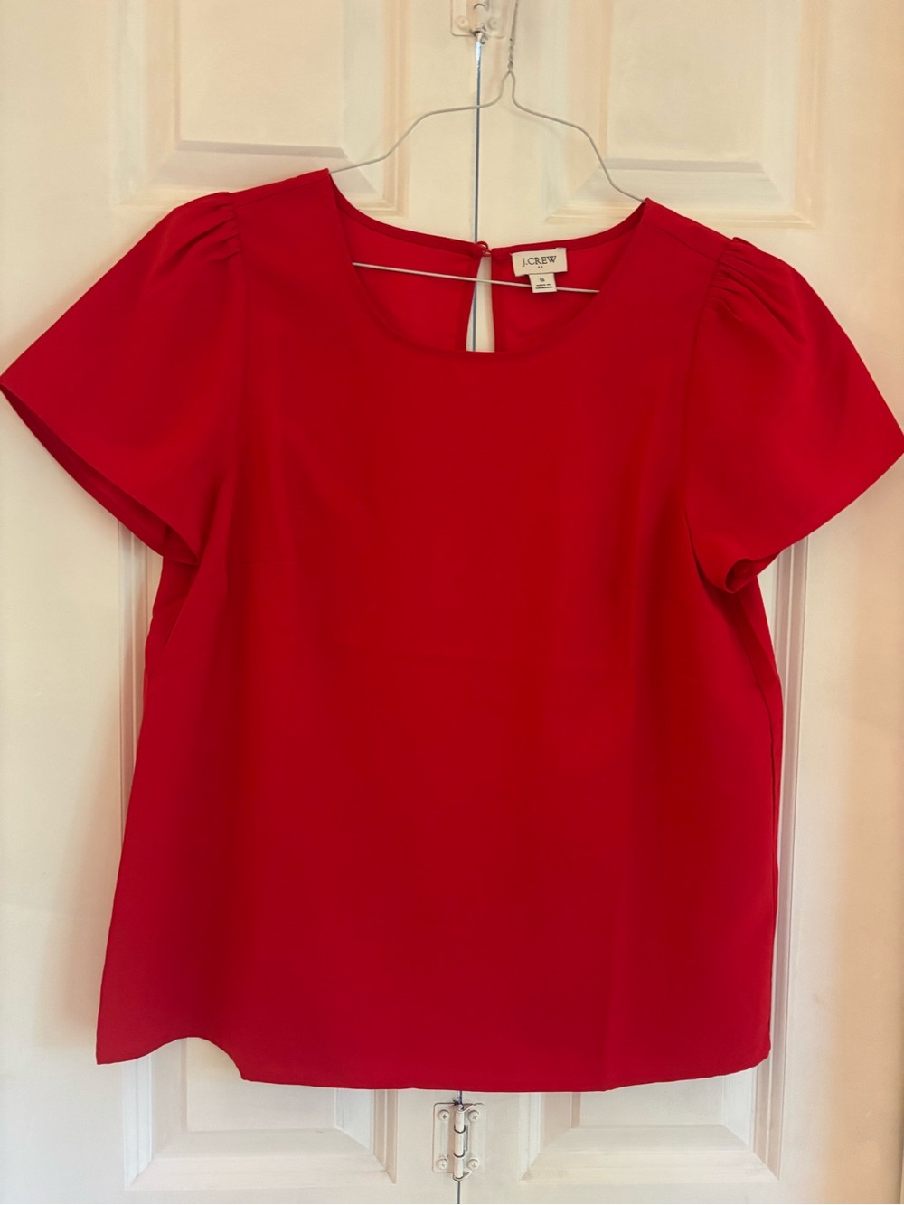 J. Crew Factory Red Short Sleeve Blouse